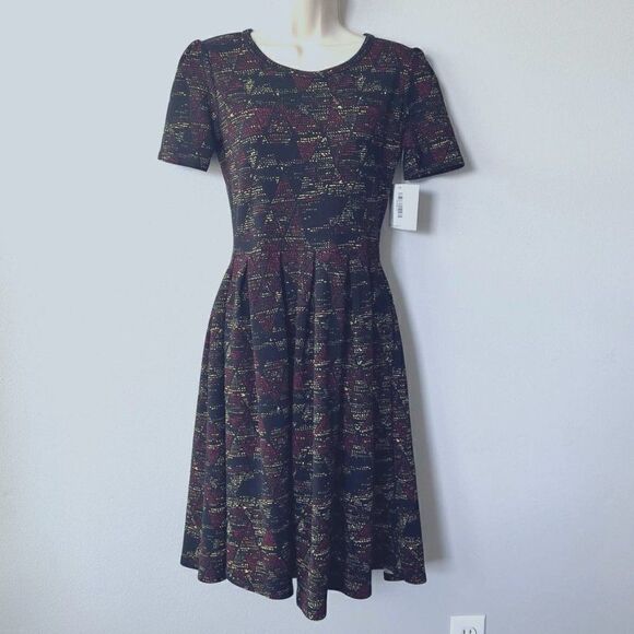 LulaRoe Amelia Aztec Pleated Dress Size S  NWT! - Picture 1 of 6